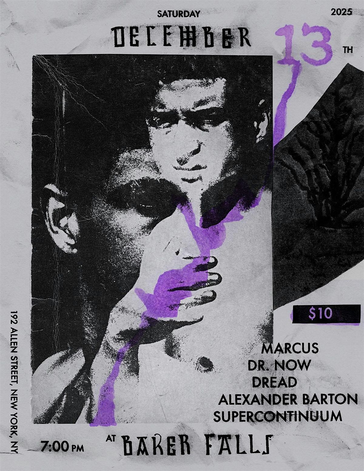 Marcus, Dr. Now, Supercontinuum, Dread, Alexander Barton at Baker Falls, 13 December | Event in New York | AllEvents