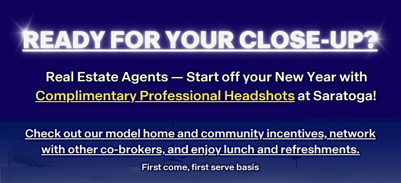 Complimentary Headshots at Saratoga