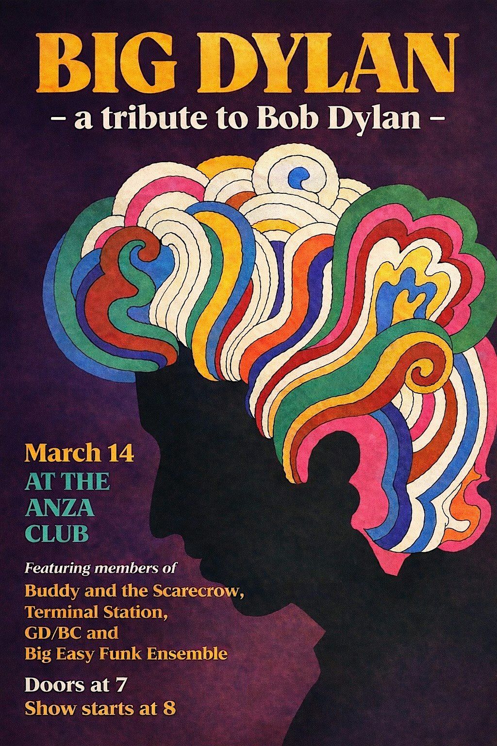 Big Dylan - a tribute to Bob Dylan, The ANZA Club, Vancouver, 14 March ...