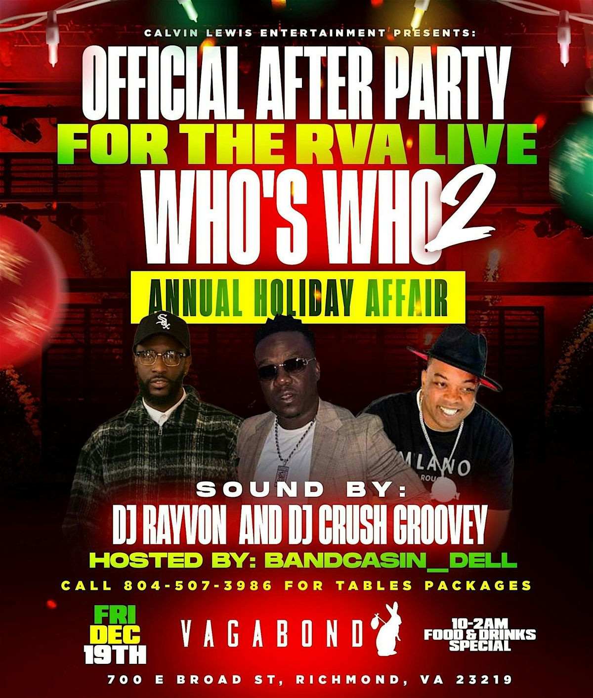 Official After Party For The 2nd Annual RVA LIVE Who’s Who Holiday Affair, 19 December | Event in Richmond