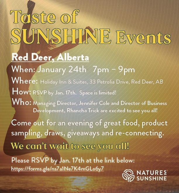 Taste of Sunshine Event Red Deer, Holiday Inn And Suites Red Deer South, January 24 2025