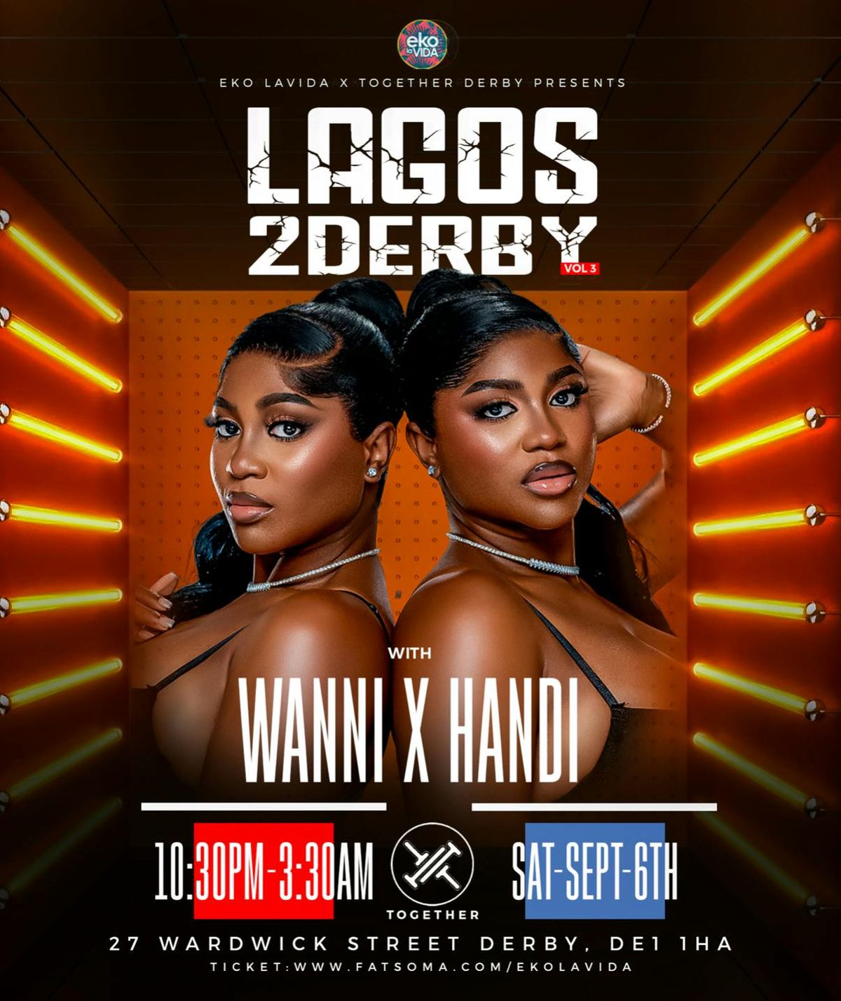 LAGOS 2 DERBY WITH WANNI X HANDI 🪇, 6 September | Event in Derby | AllEvents
