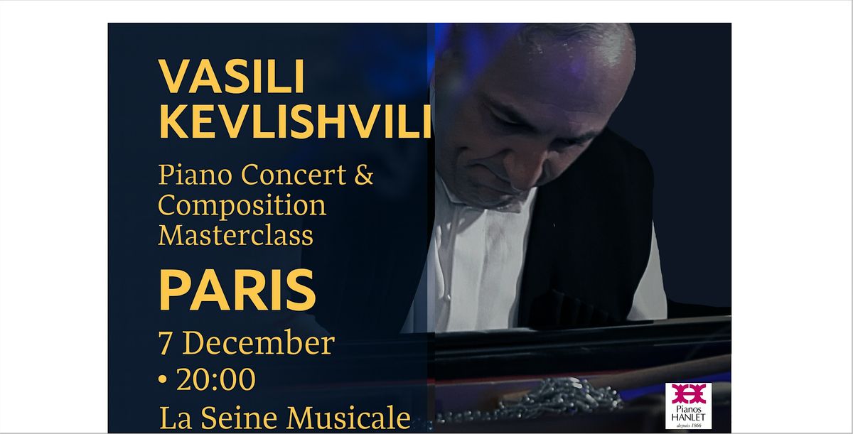 Vasili Kevlishvili – Piano Concert & Composition Masterclass | Paris, 7 December | Event in Boulogne-Billancourt