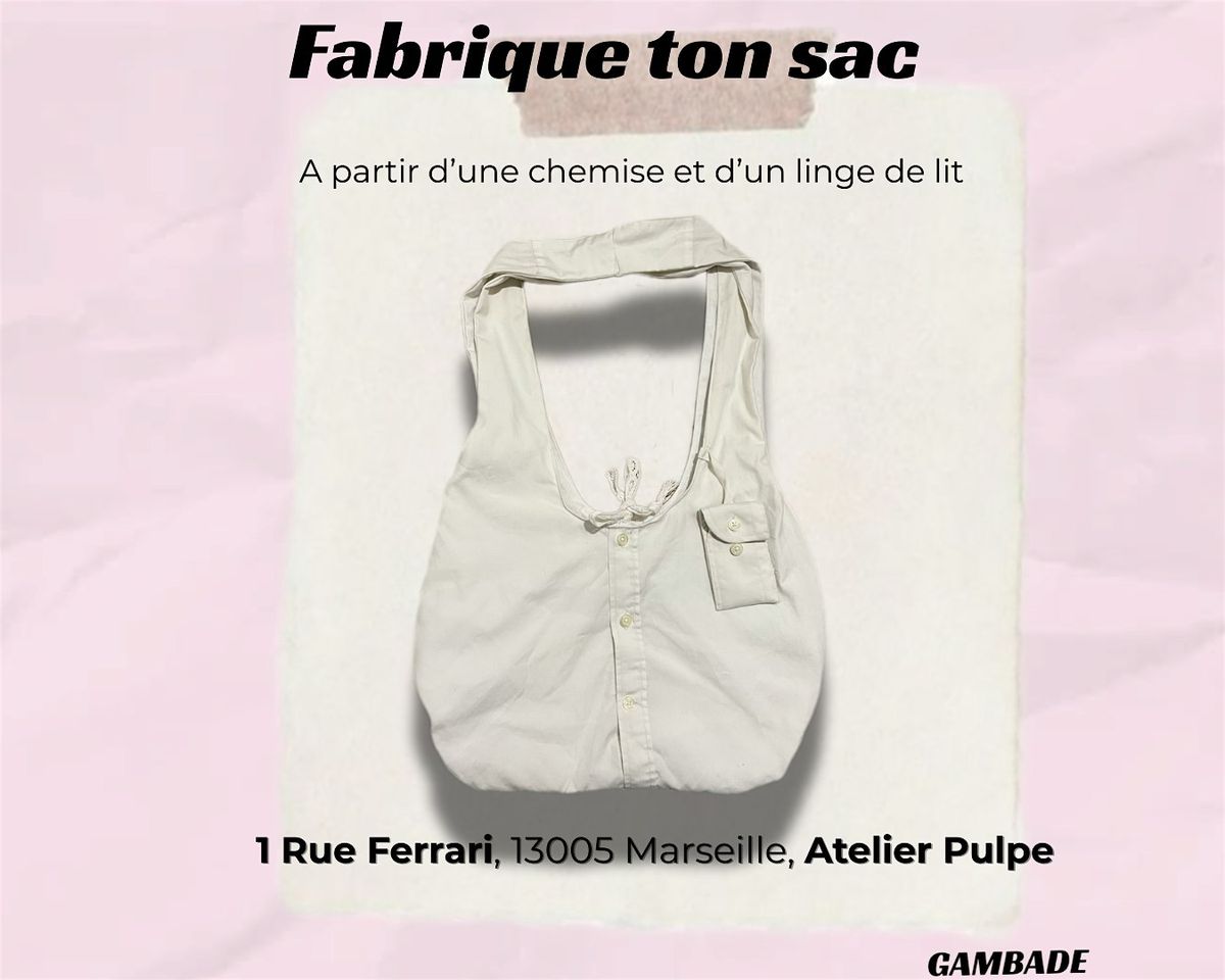 Fabrique ton sac unique, 28 November | Event in Marseille | AllEvents