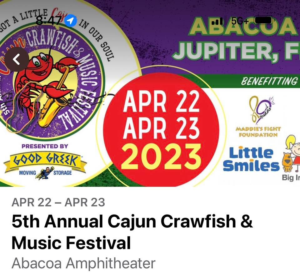 BWS Crawfish Fest in Jupiter Abacoa Amphitheater, Abacoa