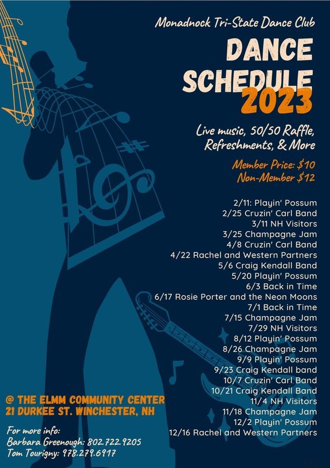 Monadnock TriState Dance Club DANCE NIGHTS, ELMM Community Center