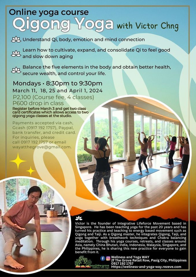 Qigong Yoga Online Course, Online event, Pasig, March 11 2024