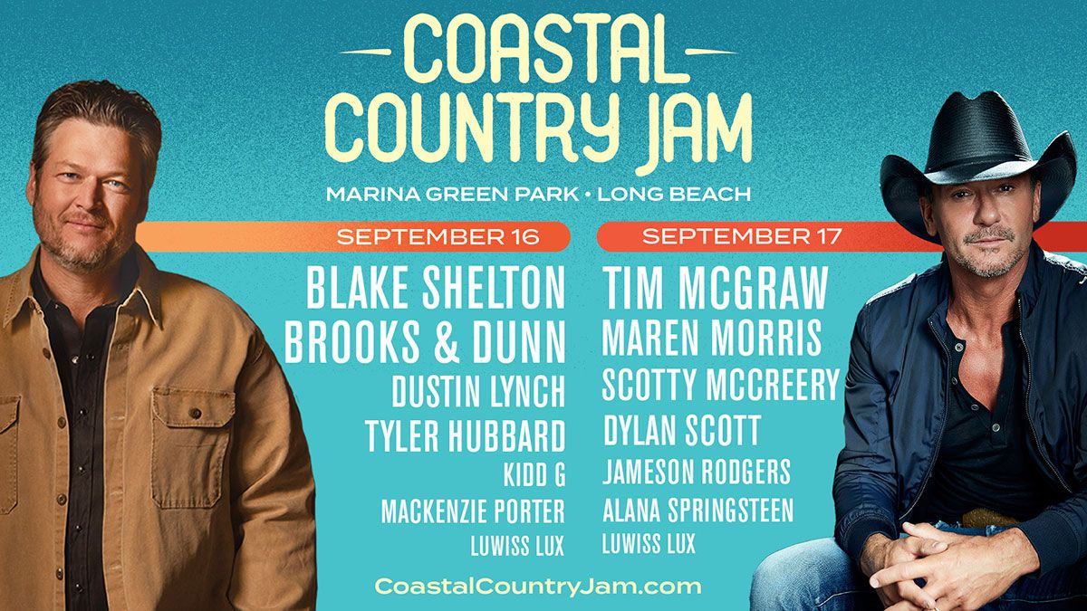 Coastal Country Jam Blake Shelton, Brooks and Dunn, Dustin Lynch & Tyler Hubbard Saturday