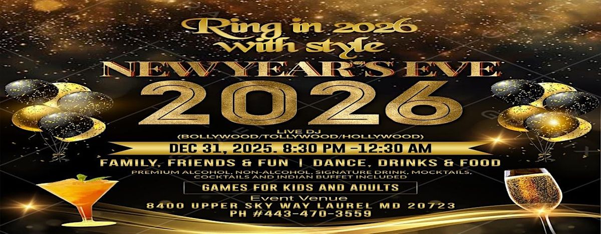 Bollywood Bash-New Year Event 2026, 31 December | Event in Laurel | AllEvents