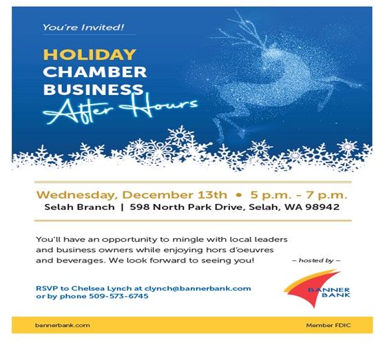 BUSINESS AFTER HOURS at Banner Bank Selah!, Banner Bank (598 N Park Dr, Selah, WA), December 13