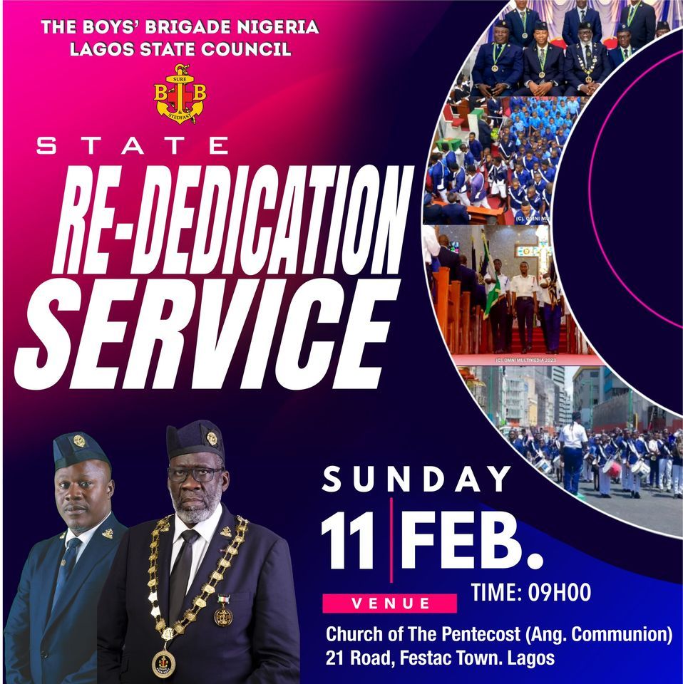 STATE REDEDICATION SERVICE, Church Of The PENTECOST, Lagos, February 11 ...