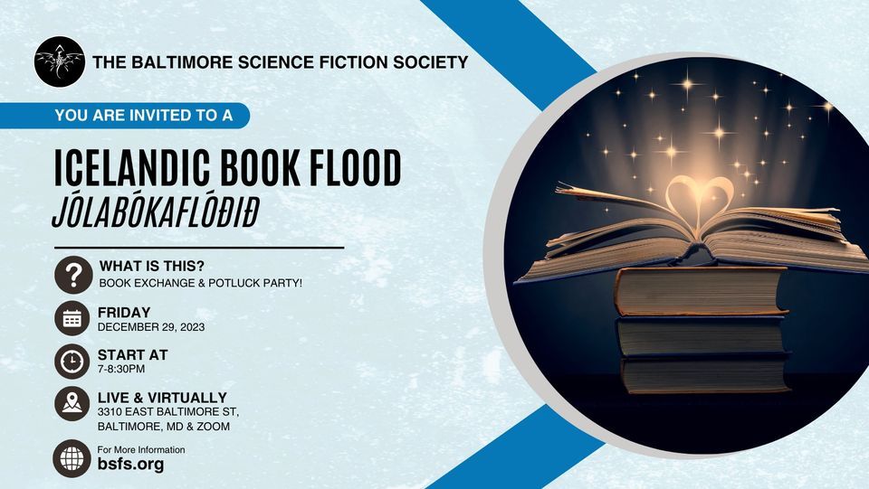 Icelandic Book Flood! (Jólabókaflóð) - Potluck & Book Swap, The