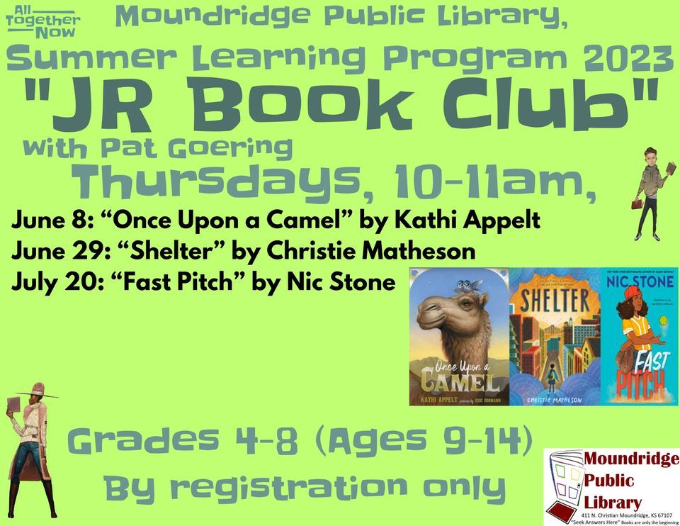 Jr. Book Club By Specific Registration Only (Fast Pitch) with Pat