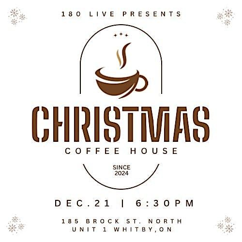 180 Live Christmas Coffee House w/ Live Music, Drama, and Refreshments, 21 December | Event in Whitby | AllEvents
