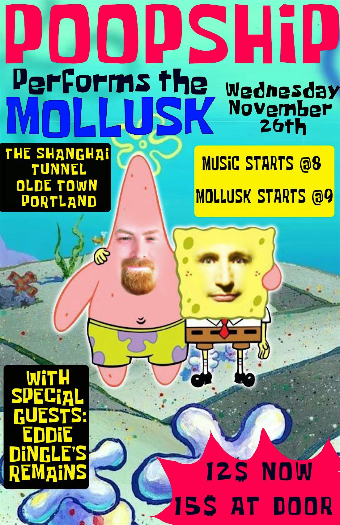 Poopship performs the Mollusk and Eddie Dingle's Remains @ STB, 26 November | Event in Portland | AllEvents