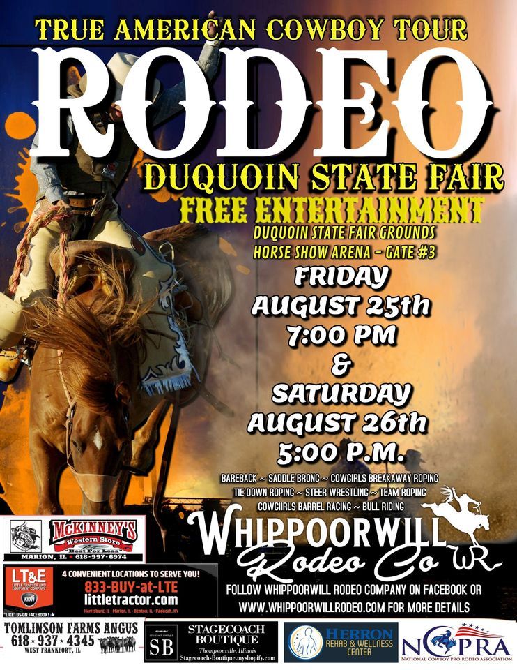 DUQUOIN STATE FAIR RODEO WHIPPOORWILL RODEO/NCPRA, Duquoin State