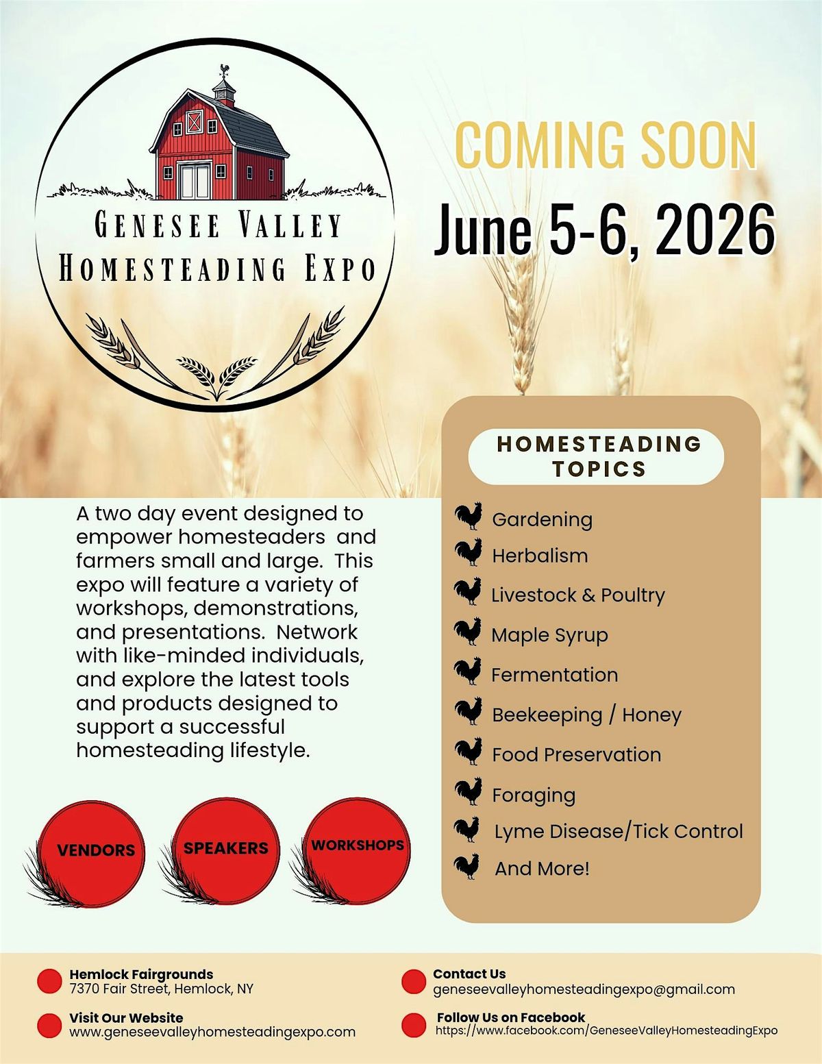 Genesee Valley Homesteading Expo, 5 June | Event in Hemlock | AllEvents