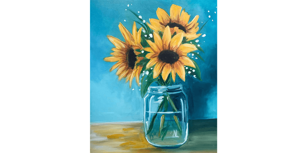 Sunflowers in a Glass - Paint and Sip in Norfolk | Classpop!™, 15 January | Event in Norfolk | AllEvents