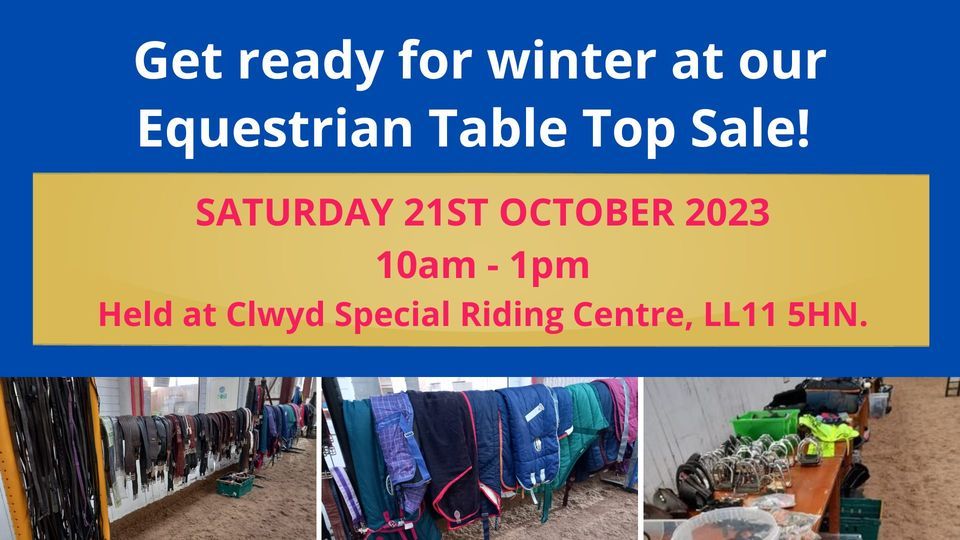 Equestrian Table Top Sale, Clwyd Special Riding Centre, Wrexham