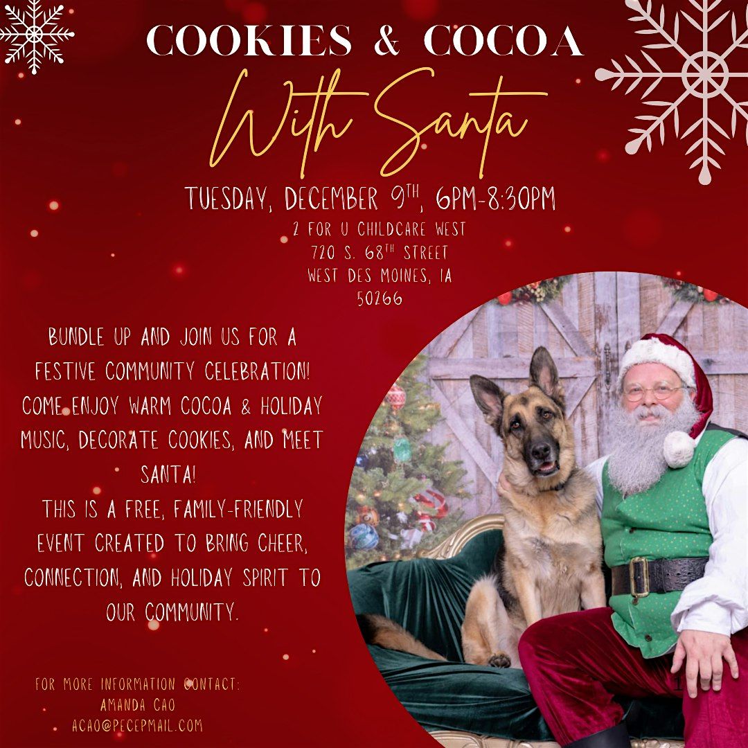 Cookies and Cocoa with Santa!, 9 December | Event in West Des Moines | AllEvents