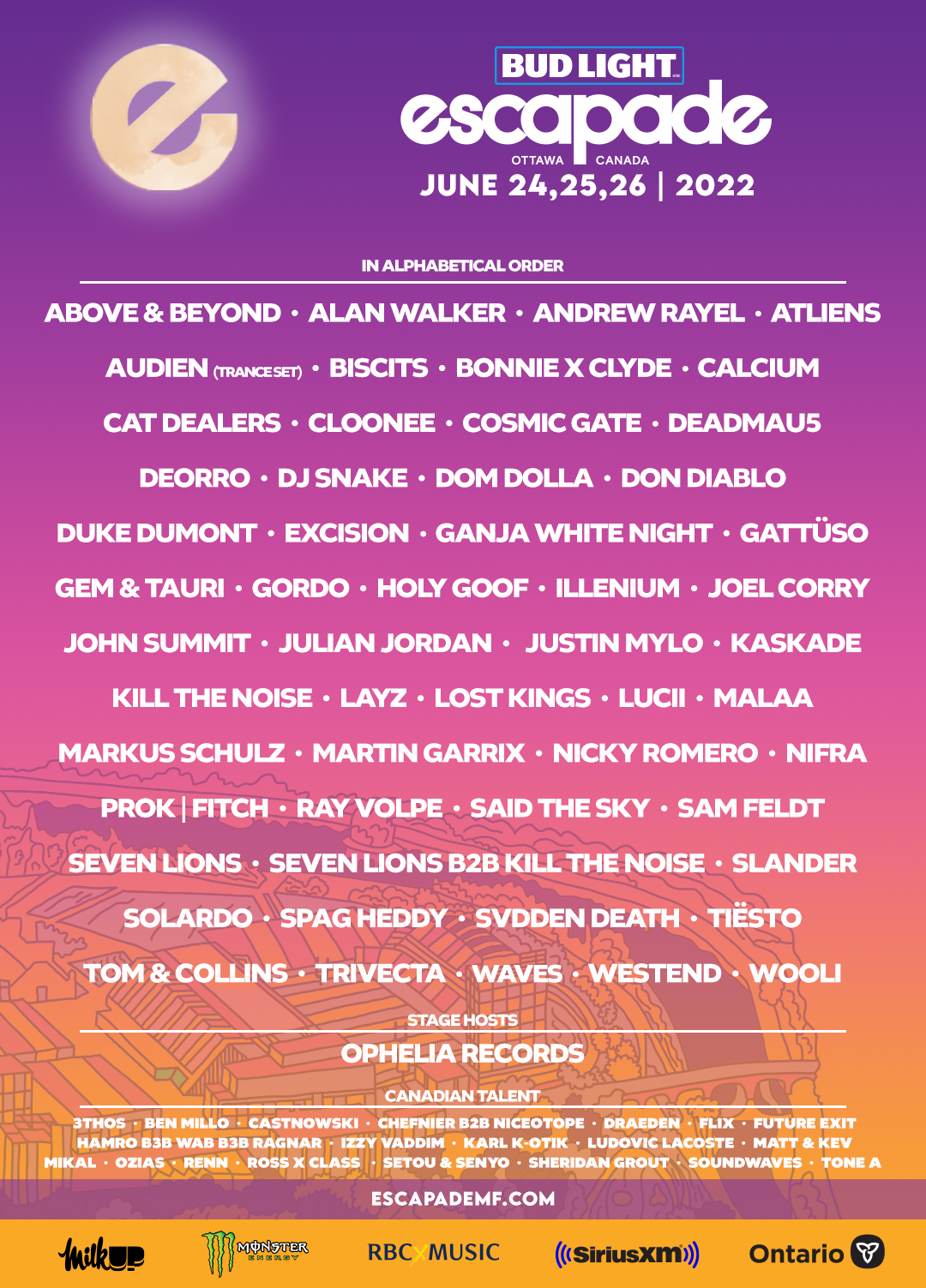 Bud Light Escapade Music Festival - 3 Day Pass at RA Centre, 26 June | Event in Ottawa | AllEvents