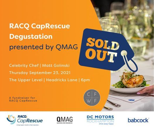 Sold Out Racq Caprescue Degustation Presented By Qmag Headricks Lane Rockhampton September 23 2021 Allevents In