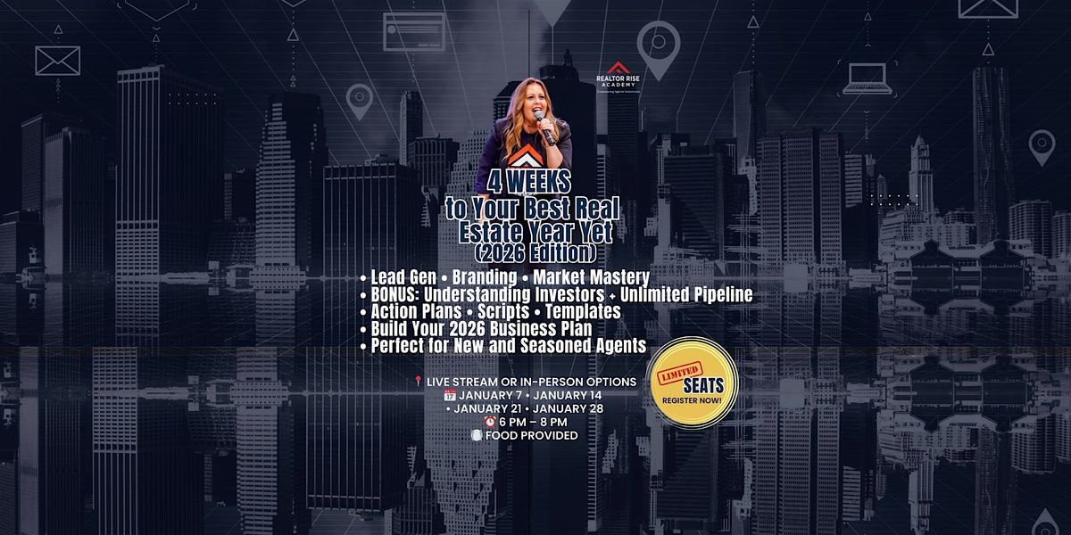 4 Weeks to Your Best Real Estate Year Yet (2026 Edition), 7 January | Event in Tampa | AllEvents