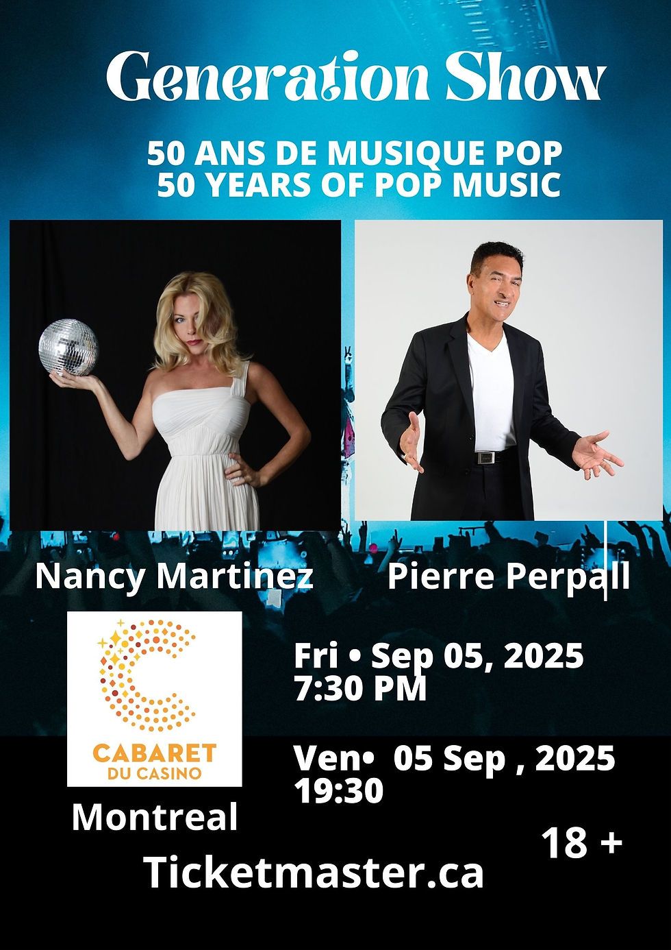 Generation Show - Pierre Perpall & Nancy Martinez, 4 September | Event in Montreal | AllEvents
