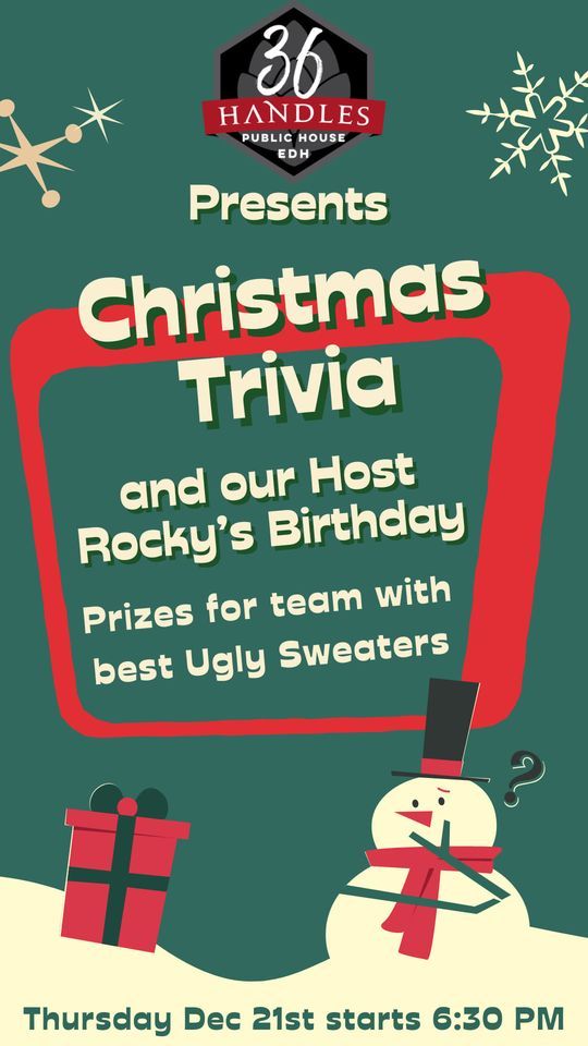 Christmas Trivia 36 Handles, 36 Handles Restaurant and Pub, El Dorado