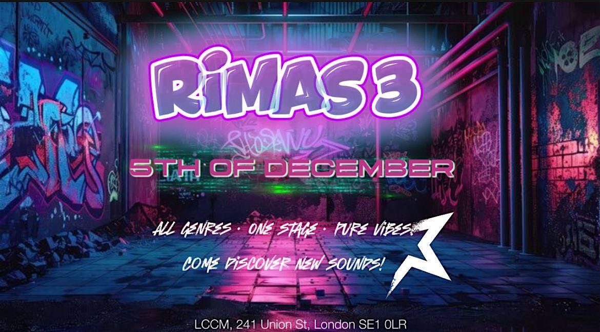 RIMAS 3, 5 December | Event in London | AllEvents