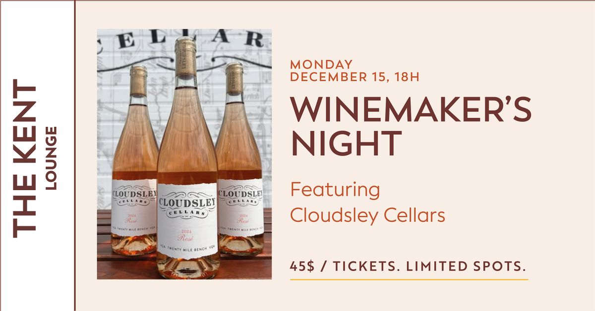 Winemaker's Night at the Kent Lounge - December edition, 15 December | Event in Niagara-on-the-Lake | AllEvents