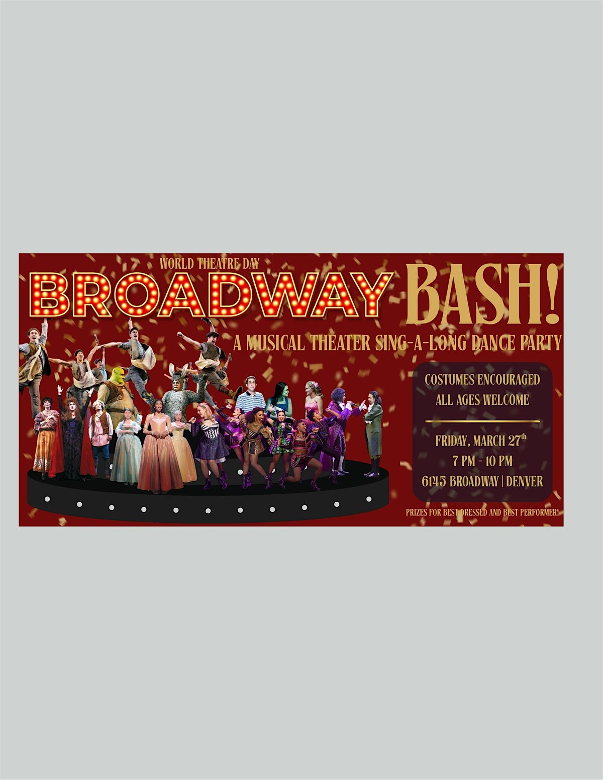 BROADWAY BASH, 27 March | Event in Denver | AllEvents