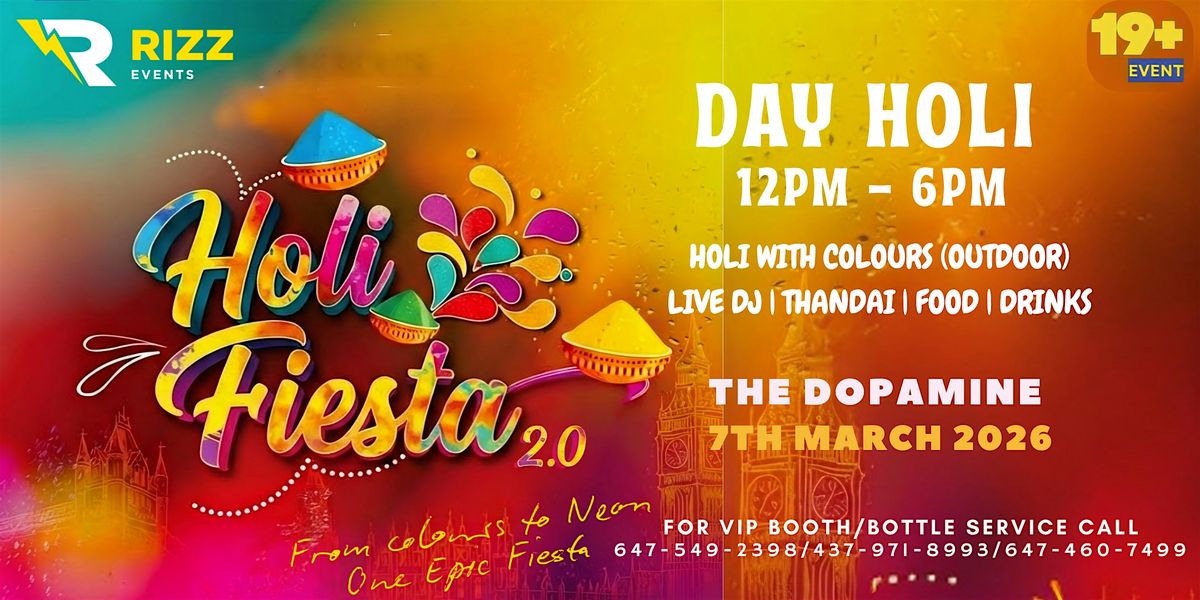 HOLI FIESTA 2.0 |DAY HOLI - PLAY WITH COLOURS OUTDOOR | BOLLYWOOD PARTY