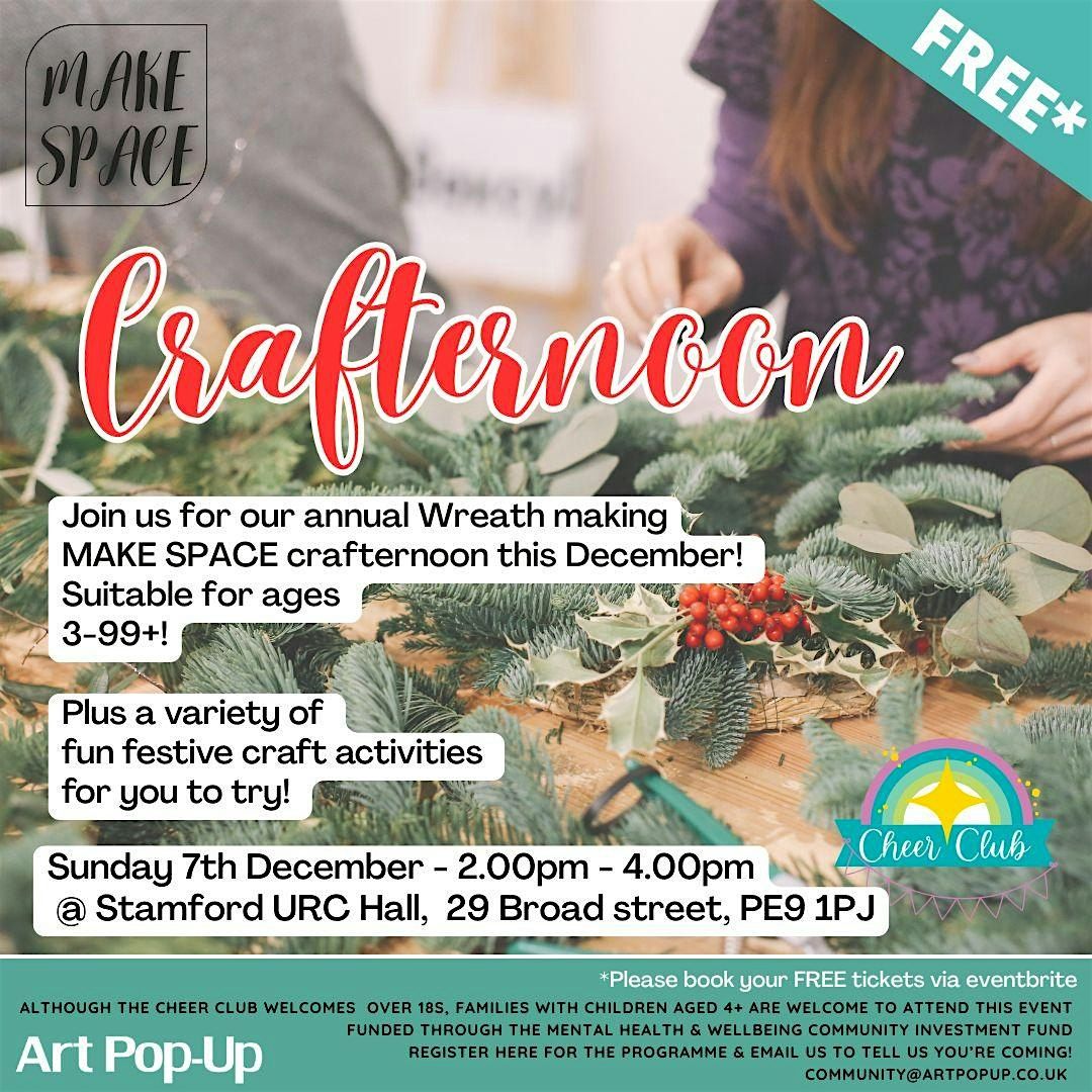 Make Space Crafternoon with the Stamford Cheer Club - Wreath Making!, 7 December | Event in Stamford | AllEvents