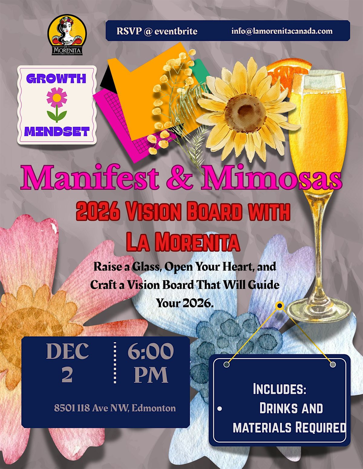 Manifest and Mimosas - Vision Board Workshop, 2 December | Event in Edmonton | AllEvents