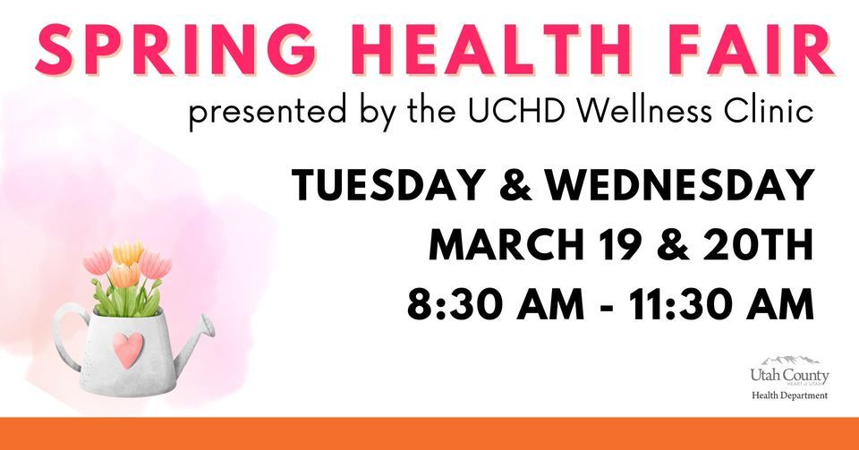 UCHD Spring Health Fair, 151 S University Ave, Provo, UT, United States ...