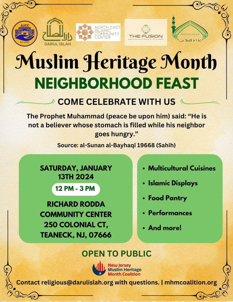 Neighborhood Feast - Open to Public, Richard Rodda Community Center ...