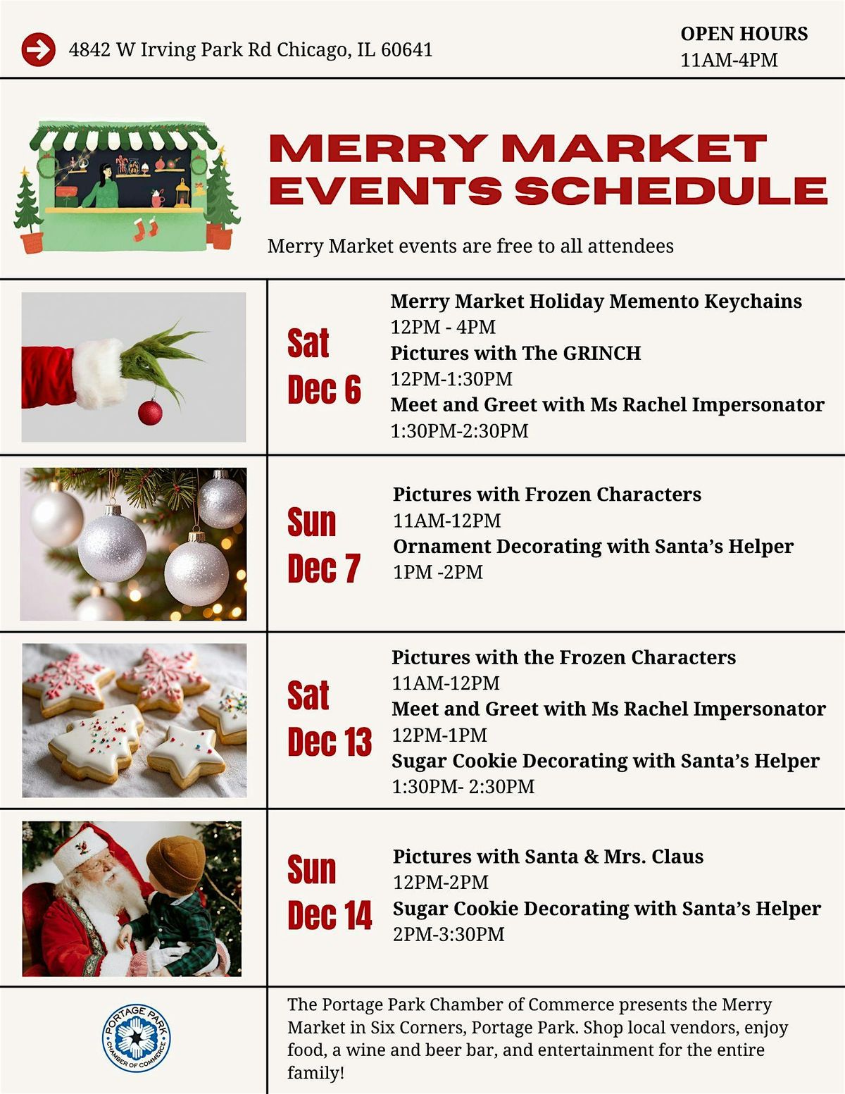 Pictures with Frozen Characters Anna & Elsa at the Merry Market | Event in Chicago | AllEvents