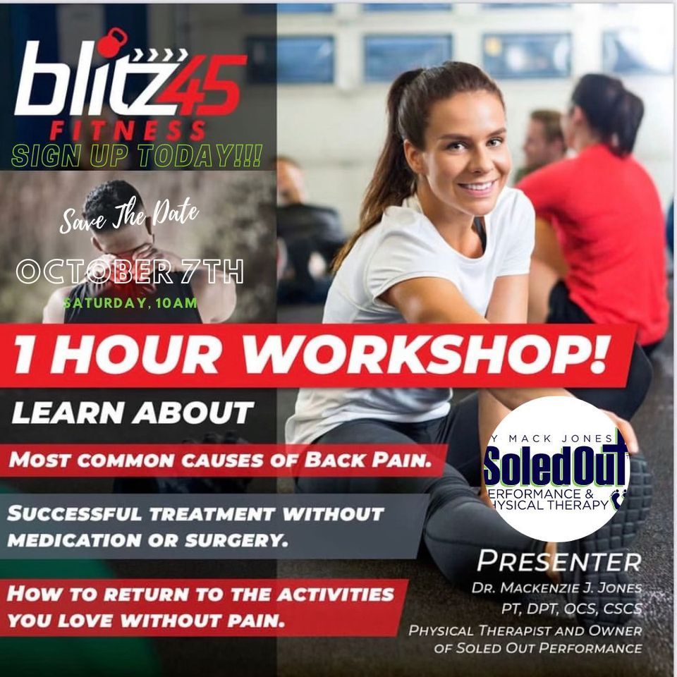 Back Pain Clinic , Blitz45 Fitness Clarksville, Fort Campbell, October