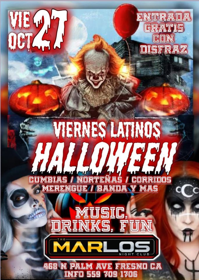 Viernes Latinos Halloween, Marlo's Club & Mexican Restaurant, Fresno
