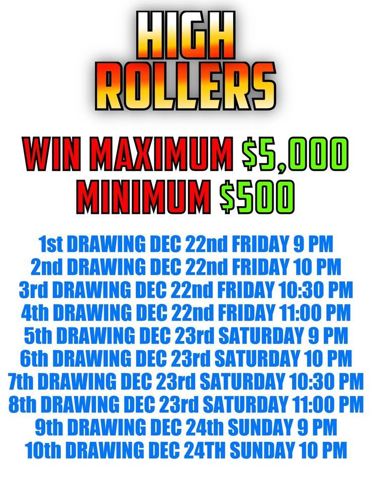High Rollers Grand Opening Promotion Win up to 5,000, 11231 US441