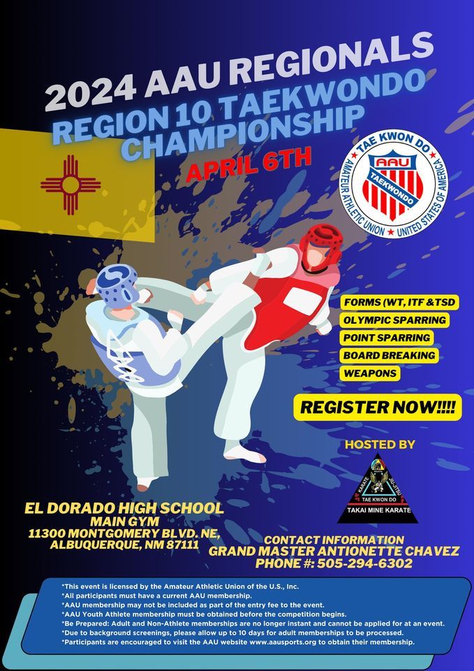 2025 AAU Taekwondo Region 10 Championship, Eldorado High School (New