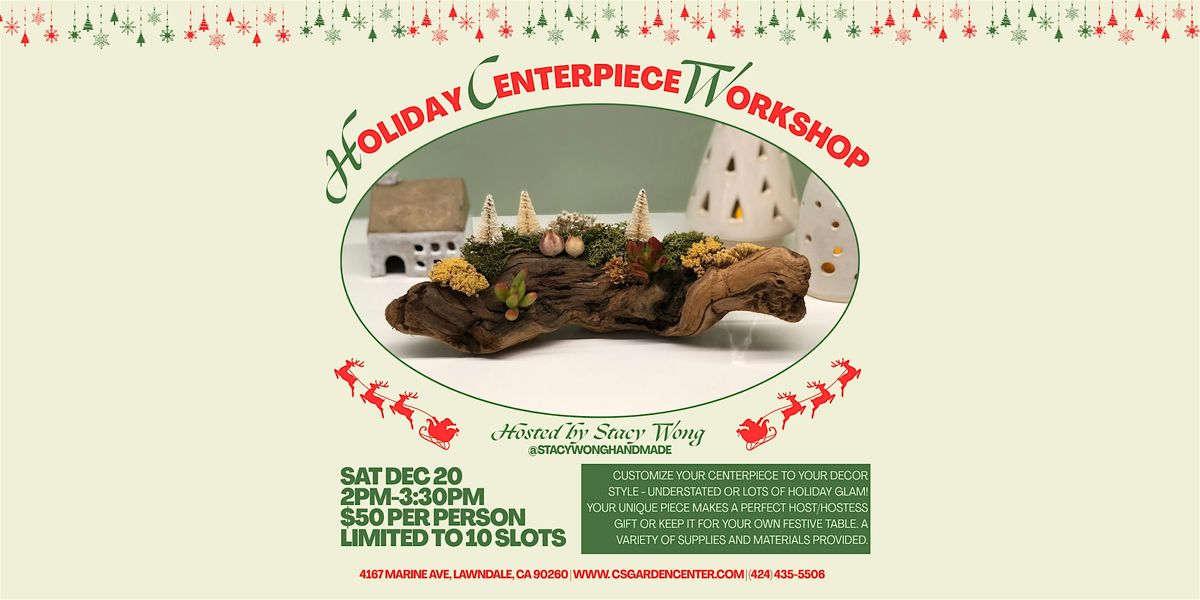 Holiday Centerpiece Workshop, 20 December | Event in Lawndale | AllEvents