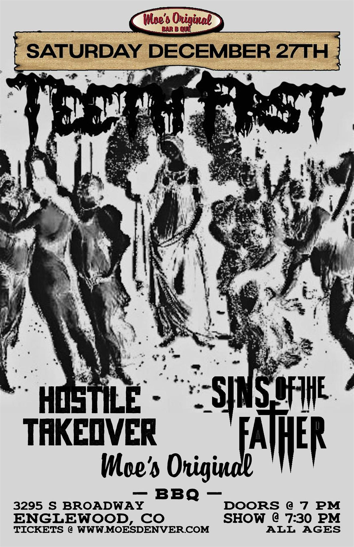 Teeth First (EP Release) w/ Hostile Takeover + Sins of the Father, 27 December | Event in Englewood | AllEvents