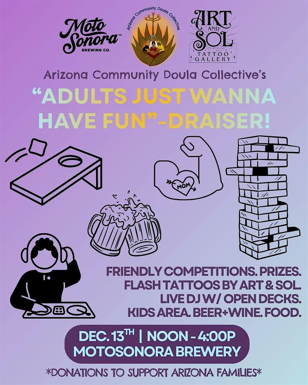 “Adults just wanna have fun”-draiser!, 13 December | Event in Tucson | AllEvents
