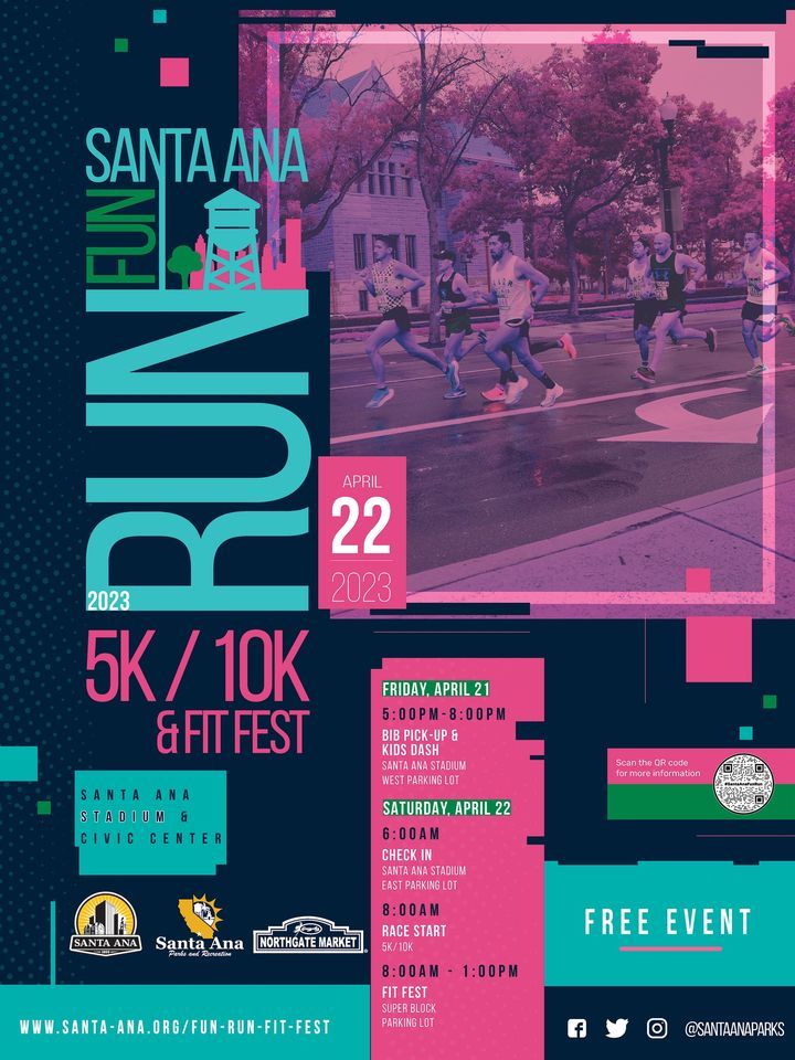 Kid Dash, Fun Run and Bib Pickup, Santa Ana Stadium, April 21 2023