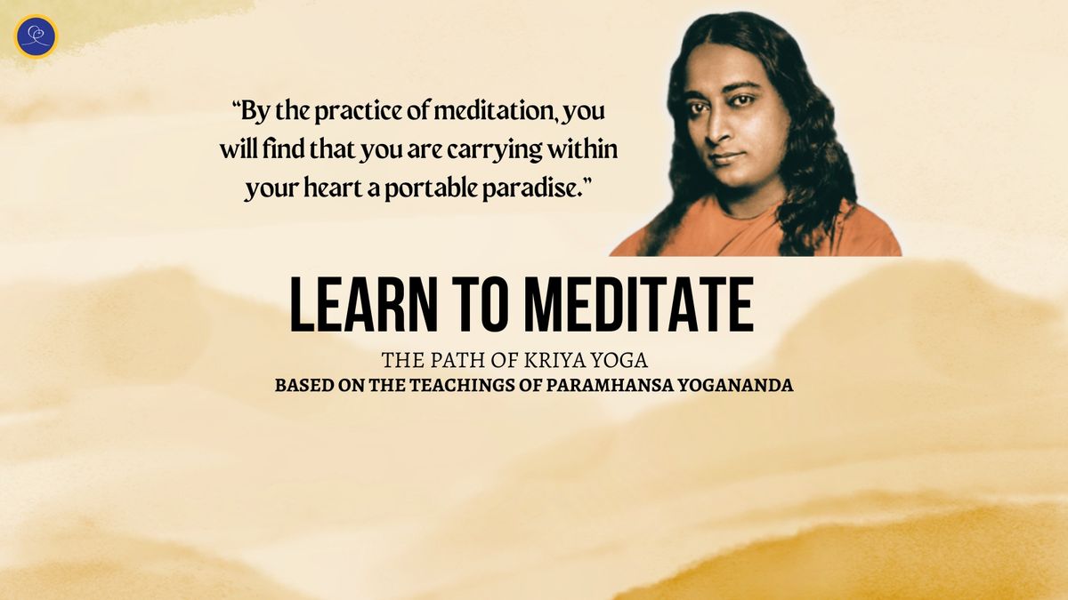 Learn to Meditate: The Path of Kriya Yoga (Level 1)