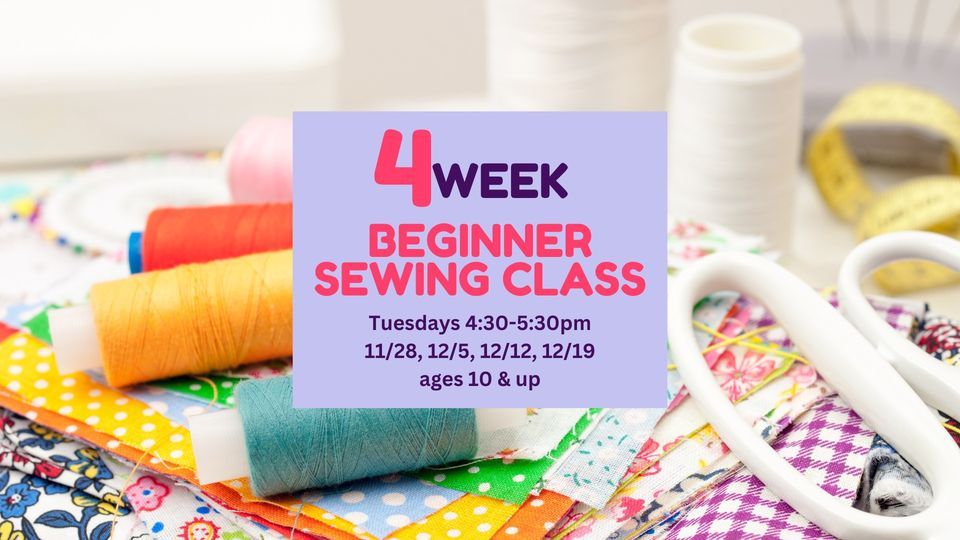 4 Week Beginner Sewing Class, Jericho Town Library, November 28 2023 AllEvents.in