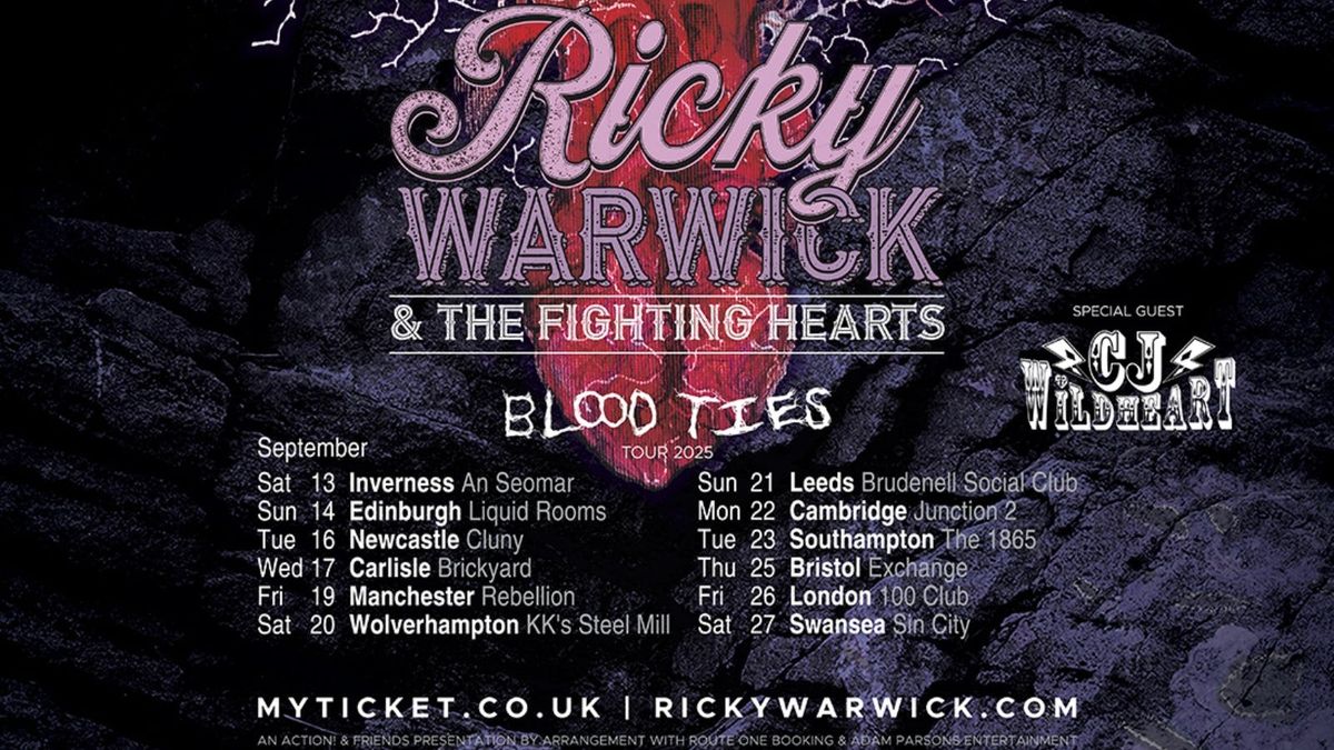 Ricky Warwick &amp; The Fighting Hearts, 19 September | Event in Manchester | AllEvents