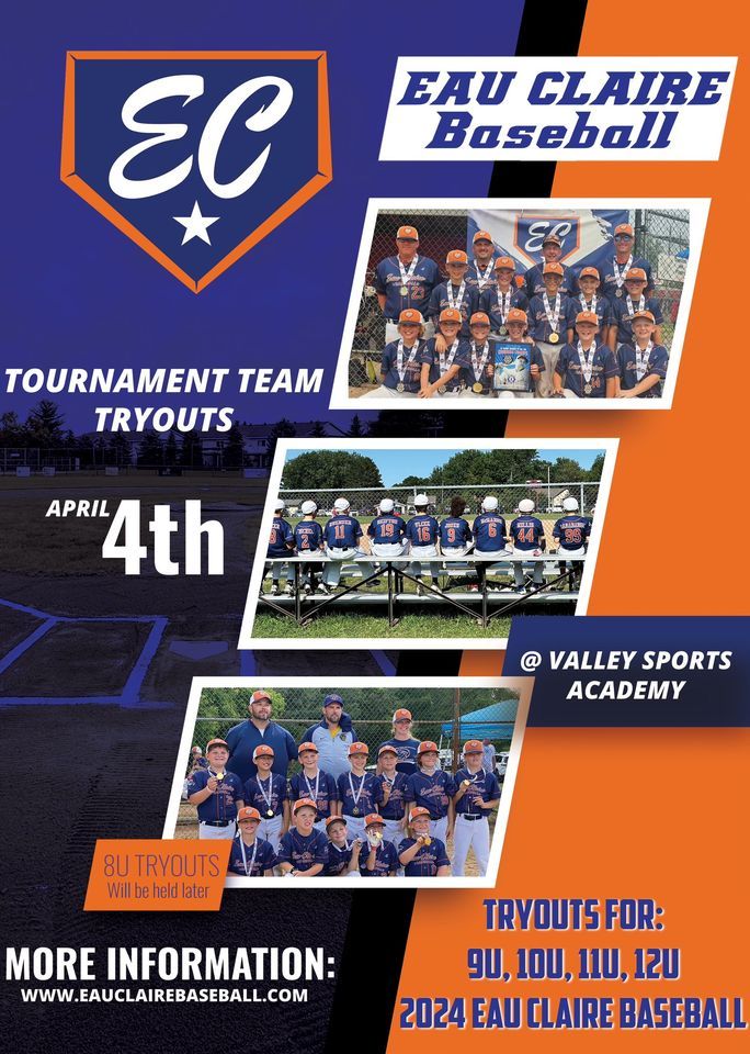 Eau Claire Baseball Tryouts, Valley Sports Academy, Lake Hallie, 4